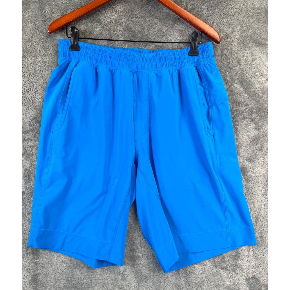 Lululemon Pace Breaker Shorts Mens Large 10" Blue Unlined Performance Stretch